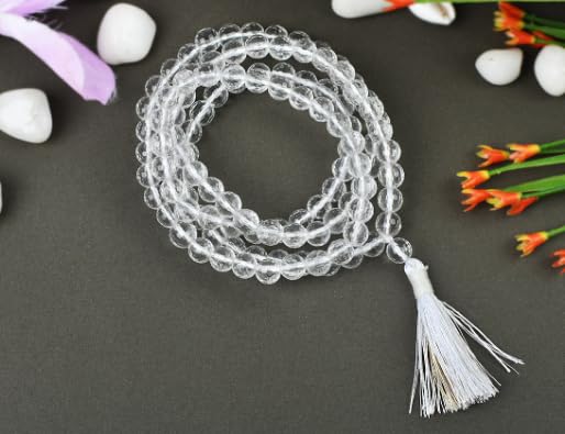 Siddha Sphatik Mala | 108 Beads Certified Crystal Mala for Meditation & Pooja
