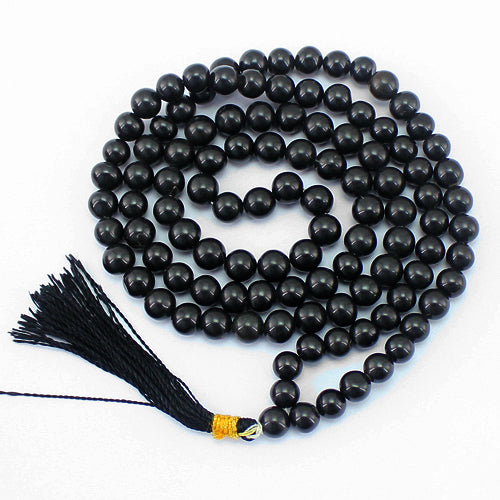 Black Hakik Mala 108 Beads