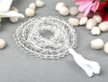 Siddha Sphatik Mala | 108 Beads Certified Crystal Mala for Meditation & Pooja
