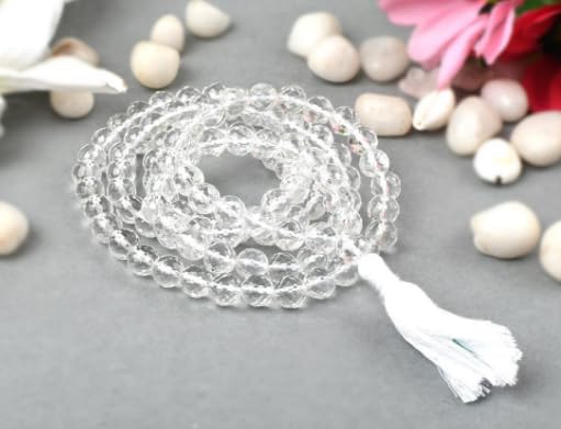 Siddha Sphatik Mala | 108 Beads Certified Crystal Mala for Meditation & Pooja