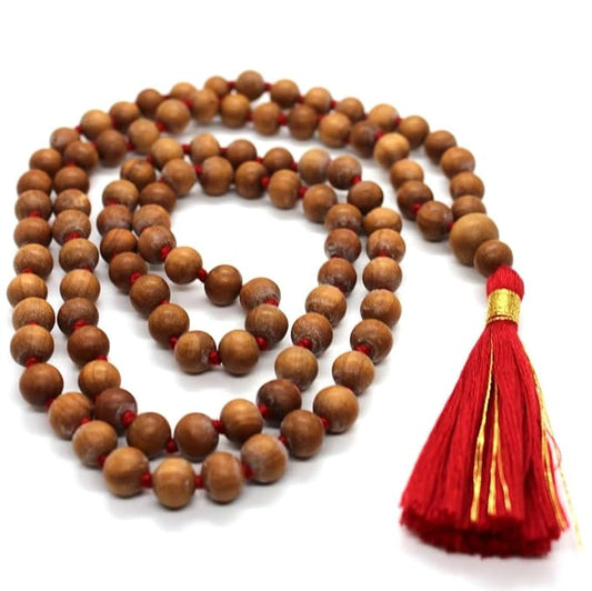 Safed Chandan Siddha Jaap Mala | 108 Beads White Sandalwood Mala for Wisdom & Calmness