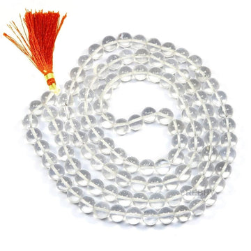 Sphatik Siddha Jaap Mala | 108 Beads Crystal Quartz Mala for Peace & Clarity (8mm)