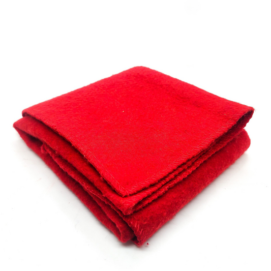 Red Pooja Aasan | Woolen Prayer Mat for Meditation & Rituals (22x22 in)