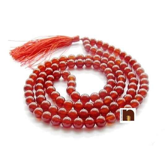 Original Red Hakik Siddha Jaap Mala | 108 Beads Agate Mala for Energy & Protection