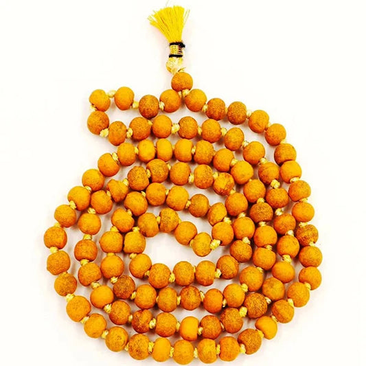 Haldi Mala (108 Beads) | Sacred Turmeric Bead Mala for Pooja, Remedies & Spiritual Growth